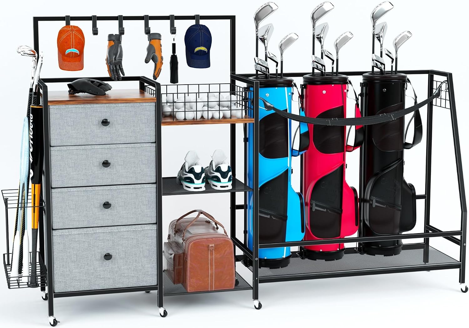 رف تخزين كبير الحجم لحقائب الج - مراجعة Sports Equipment Bag With Wheels وسعره