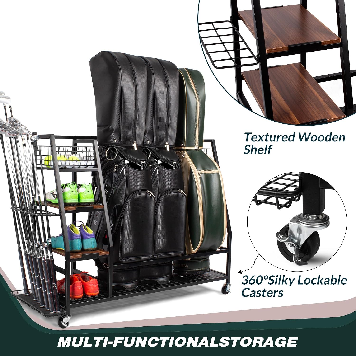 منظم تخزين حقائب الجولف شديد ا - مراجعة Sports Equipment Bag With Wheels وسعره