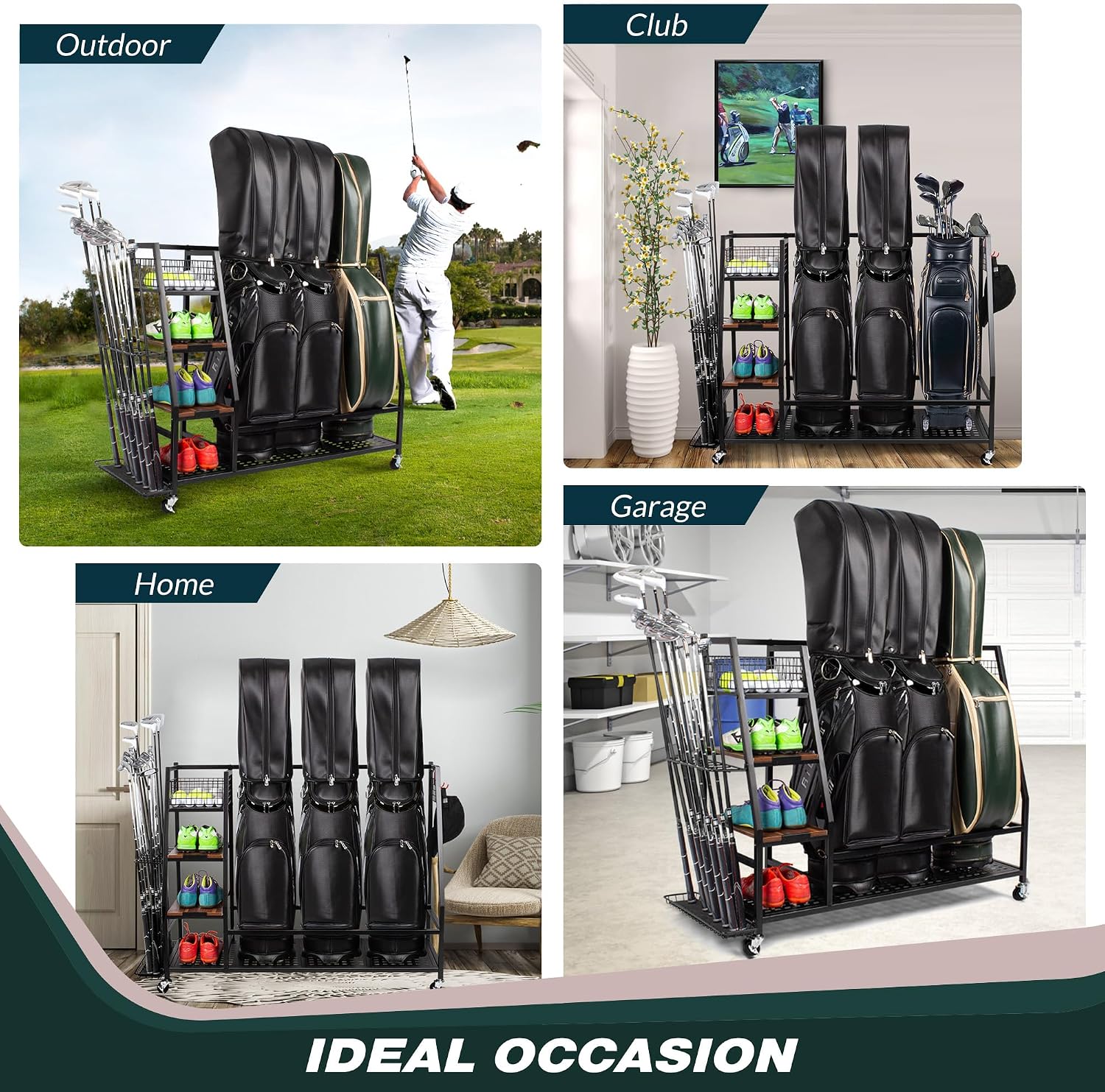 منظم تخزين حقائب الجولف شديد ا - مراجعة Sports Equipment Bag With Wheels وسعره